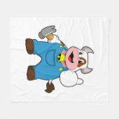 Koe als ambachtsman met Hammer Fleece Deken (Voorkant (Horizontaal))