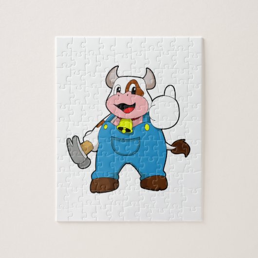 Koe als ambachtsman met Hammer Legpuzzel (Verticaal)