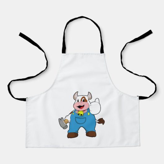 Koe als ambachtsman met Hammer Schort (Voorkant)