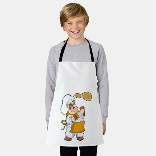 Koe als Cook met Dough Schort (Gedragen)