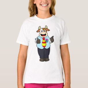 Koe als leraar met Stropdas T-shirt
