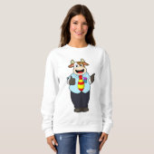 Koe als leraar met Stropdas Trui (Voorkant volledig)