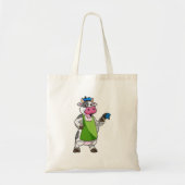 Koe als schilder met verf & pron tote bag (Voorkant)