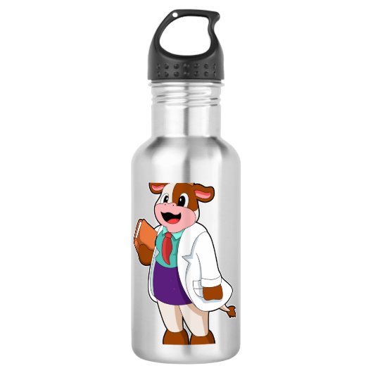 Koe als verpleegster met boek waterfles (Voorkant)