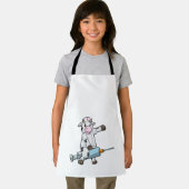 Koe als verpleegster met hart en spuit schort (Insitu)