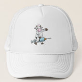 Koe als verpleegster met hart en spuit trucker pet (Voorkant)
