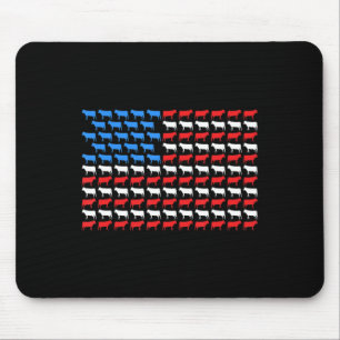 Koe Amerikaanse vlag 4 juli Boer Vee USA Vaars Muismat