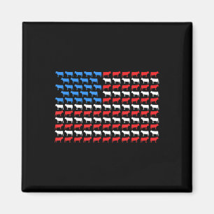Koe Amerikaanse vlag op 4 juli veeteelt Verenigde Magneet