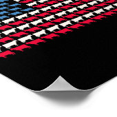 Koe Amerikaanse Vlag Vaars VS 4 juli Boerderij Vee Poster (Hoek)