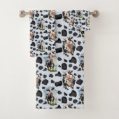 Koe Animal Pattern Design Bad Handdoek (Insitu)