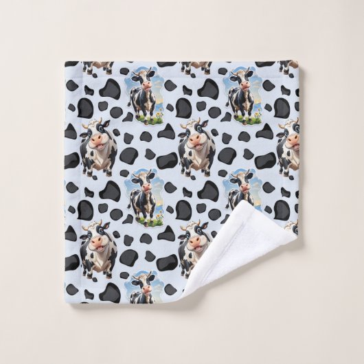 Koe Animal Pattern Design Bad Handdoek (Wasdoekje)