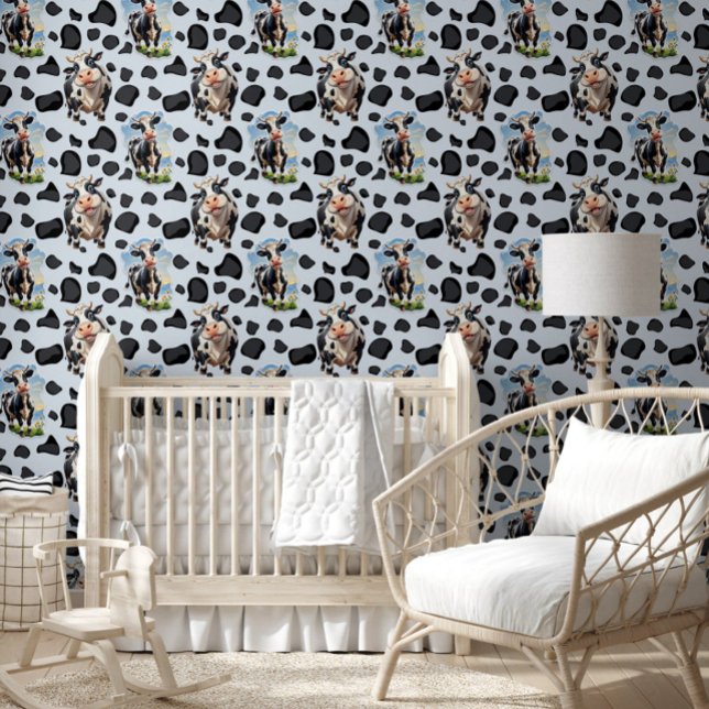 Koe Animal Pattern Design Behang (Creator heeft geüpload)