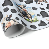 Koe Animal Pattern Design Cadeaupapier (Rol Hoek)