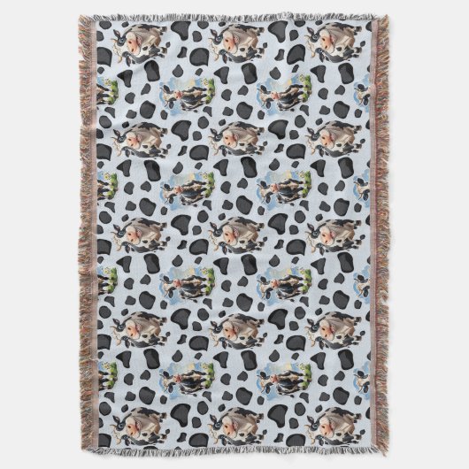 Koe Animal Pattern Design Deken (Voorkant Verticaal)
