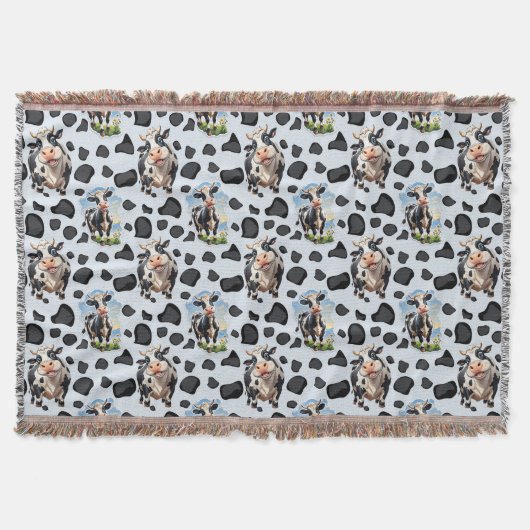 Koe Animal Pattern Design Deken (Voorkant)