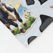 Koe Animal Pattern Design Fleece Deken (Hoek)