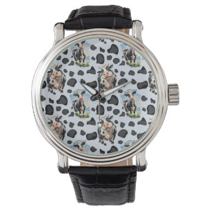 Koe Animal Pattern Design Horloge