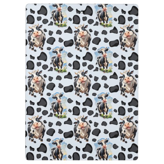 Koe Animal Pattern Design Klembord (Achterkant)