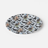 Koe Animal Pattern Design Papieren Bordje (Gekanteld)