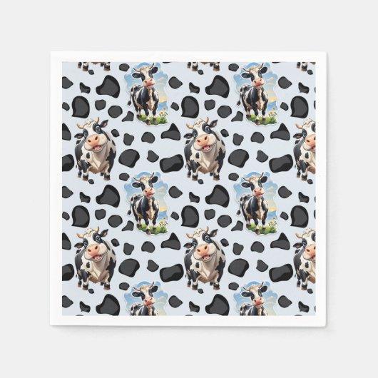 Koe Animal Pattern Design Servet (Voorkant)