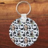 Koe Animal Pattern Design Sleutelhanger (Achterkant)