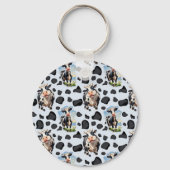 Koe Animal Pattern Design Sleutelhanger (Achterkant)