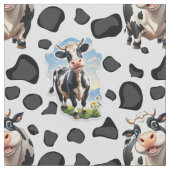 Koe Animal Pattern Design Stof (Close Up)