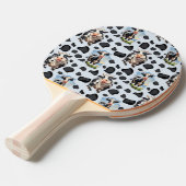Koe Animal Pattern Design Tafeltennisbatje (Voorkant Gekanteld)