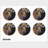 Koe Art - Lucky Number Seven Ronde Sticker (Vel)