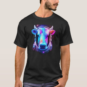 Koe Astronaut in de Kleurrijke Galactische Verkenn T-shirt