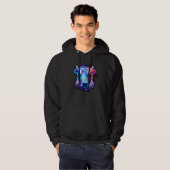Koe Astronaut in Ruimtekleurige Galactische Ontdek Hoodie (Voorkant volledig)