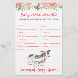 Koe Baby shower Baby Word Scramble Game