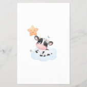 Koe Baby shower Beauful Dream Bingo Game Kaart (Achterkant)