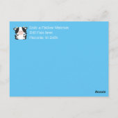 Koe Baby shower blauw Briefkaart (Achterkant)