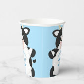 Koe Baby shower blauw Papieren Bekers (Rechts)