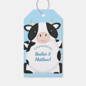 Koe Baby shower Boerderij Cadeaulabel (Voorkant)