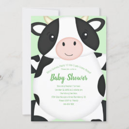 Koe Baby shower Groen Kaart