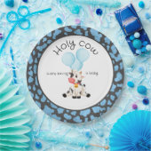 Koe Baby shower Papieren Bordje (Feest)