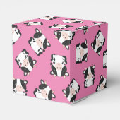 Koe Baby shower Roze Bedankdoosjes (Achterkant)