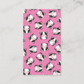 Koe Baby shower Roze Informatiekaartje (Achterkant)