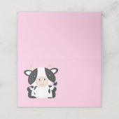 Koe Baby shower Roze Plaatskaartje (Buitenkant ongevouwen)