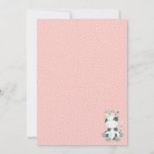 Koe Baby shower | Schattige Bloemenkalf op Rustiek Kaart (Achterkant)