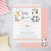 Koe Baby shower | Schattige Bloemenkalf op Rustiek Kaart