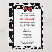 Koe Babyschoenen afdrukken Kaart (Voorkant / Achterkant)