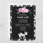 Koe Babyschoenen afdrukken Kaart (Voorkant)