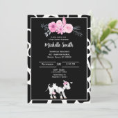 Koe Babyschoenen afdrukken Kaart (Staand voorkant)