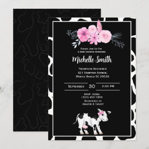 Koe Babyschoenen afdrukken Kaart