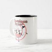 Koe Ballerina Tshirts en Gifts Tweekleurige Koffiemok (Voorkant links)