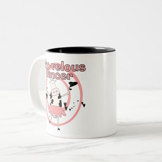 Koe Ballerina Tshirts en Gifts Tweekleurige Koffiemok (Voorkant links)