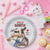 Koe Barbecue Garnalenfeest Papieren Bordje (Feest)